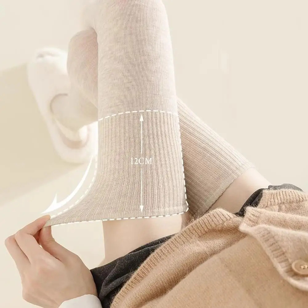 Winter Thigh High Socks For Women 100cm Lengthened JK Lolita Stockings Solid Col