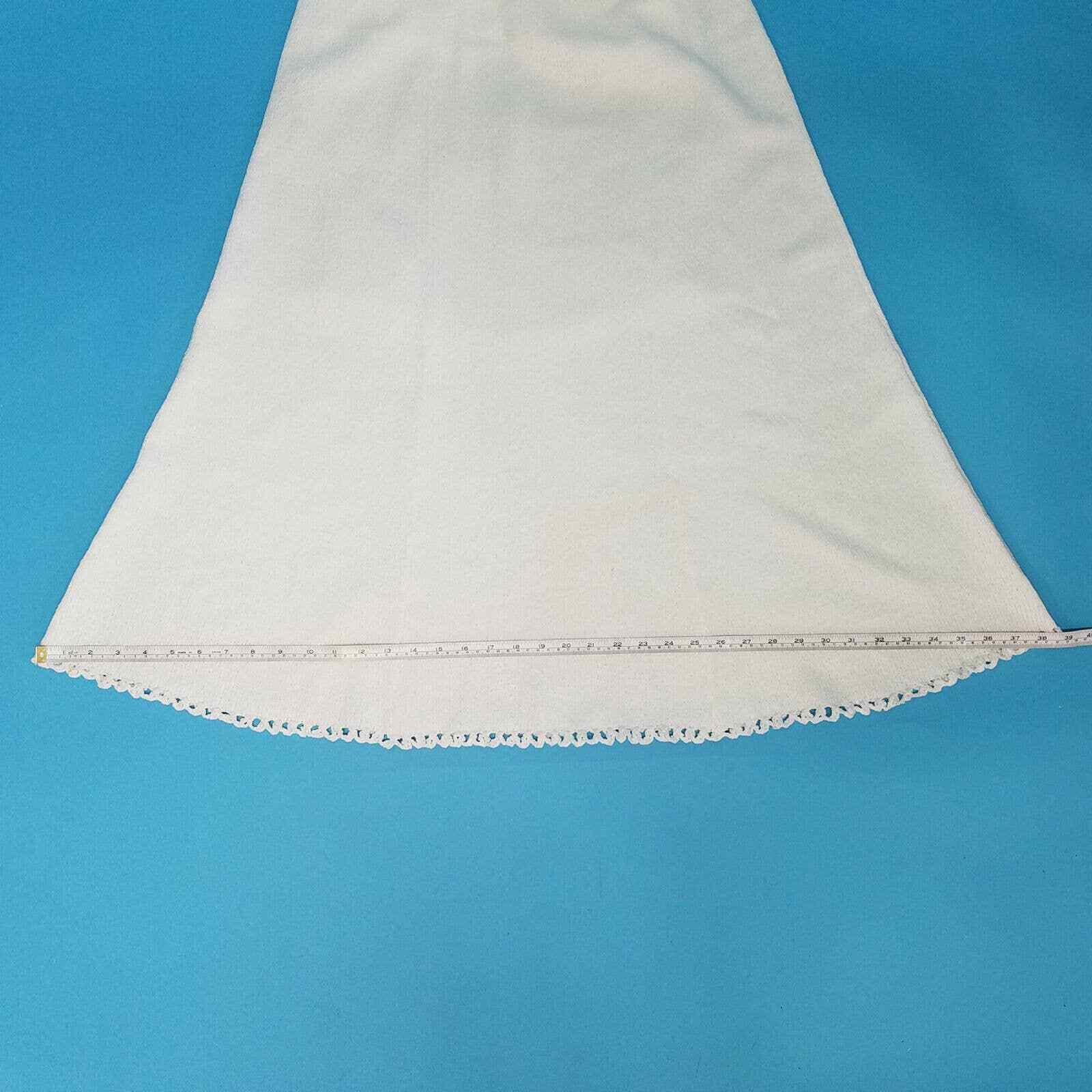 Vtg 1970s Miss JoAnn Knit Maxi Cream Ivory Bridal Evening Tag Size 12/Modern 4