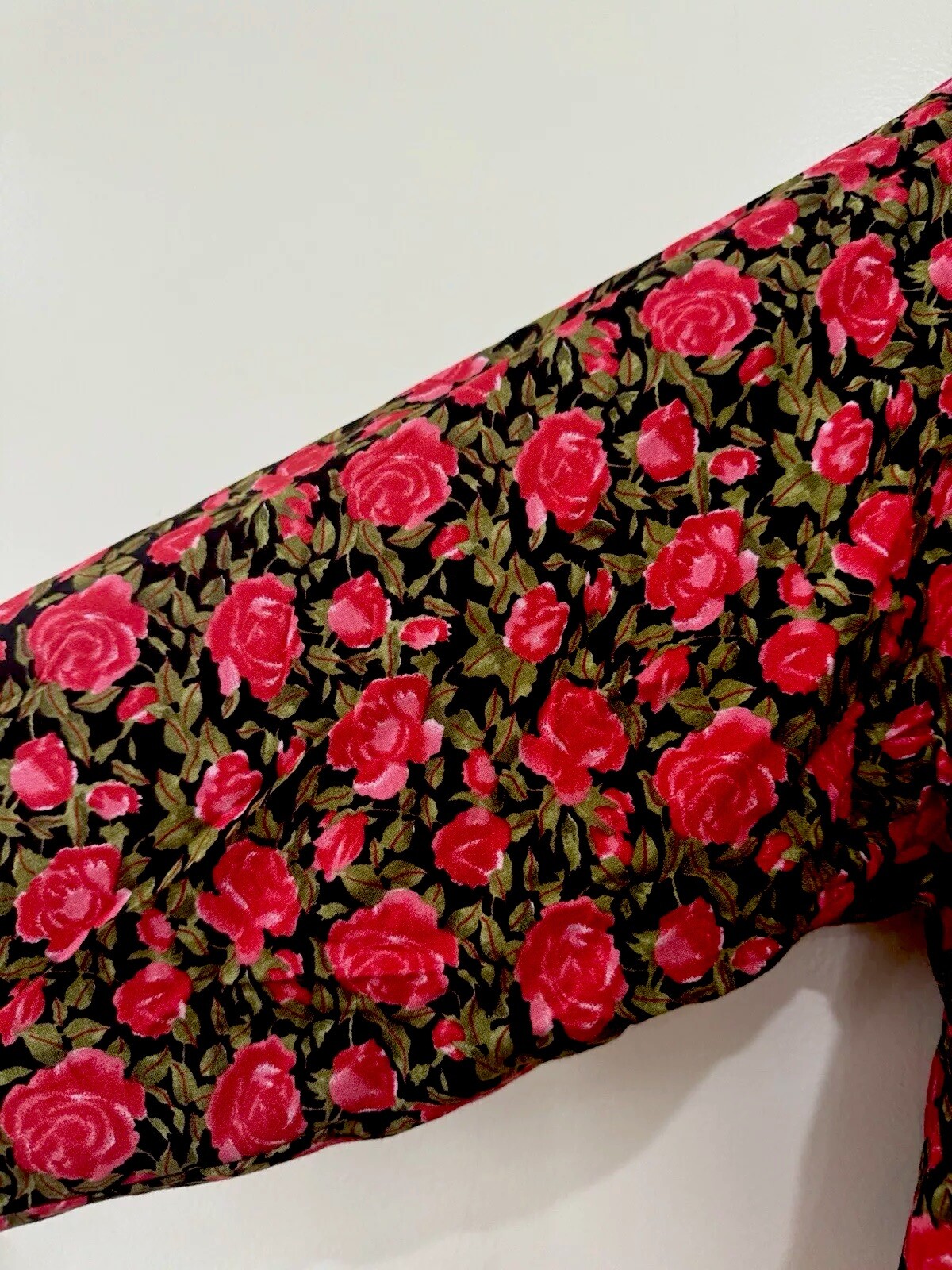 Vintage 80s Red Green Floral Grunge Boho Maxi Casual MORE JAZZ Dress Size 24