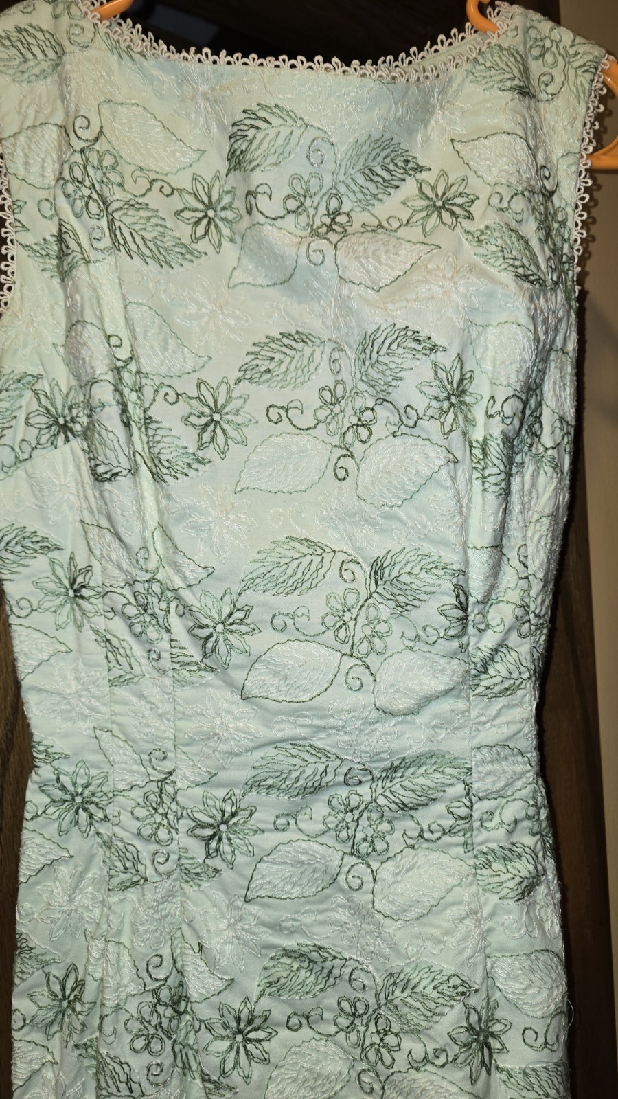 Vintage Helen Whiting Green Floral Pencil Dress
