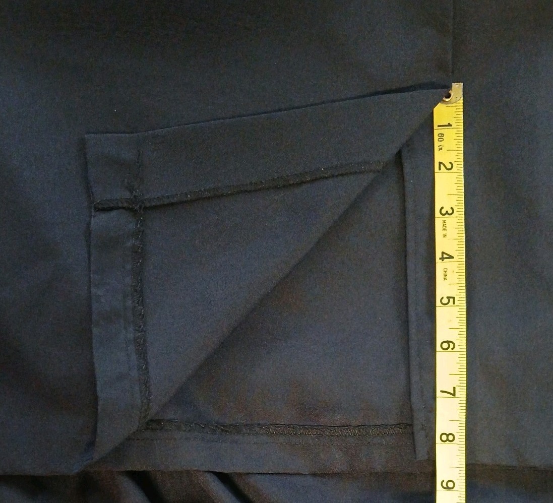 In Cinq Size 20 1/2 Skirt Suit Solid Black Long Sleeves Elastic Waist