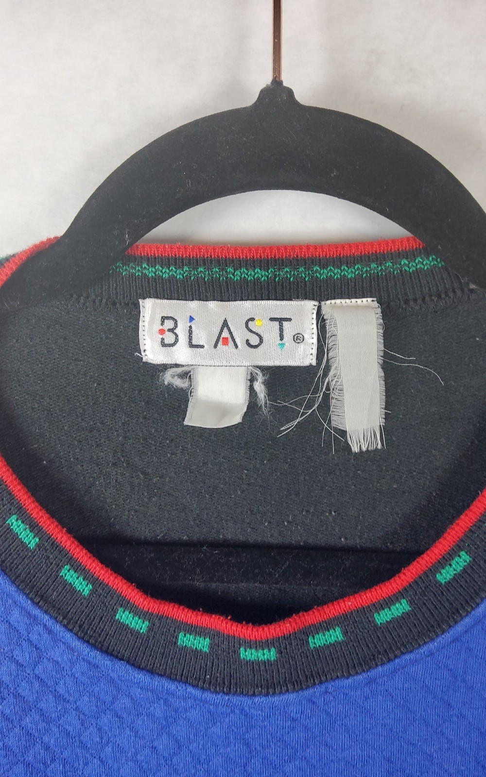 Vintage 80s Women’s Blast Color Block Sweatshirt Size Medium School Preppy Retro