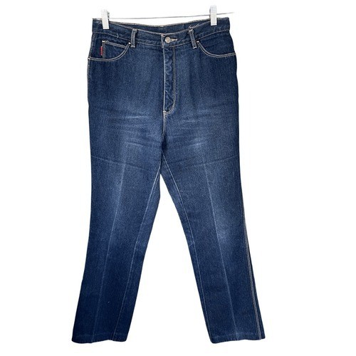 T2 Vintage Gloria Vanderbilt 1970s High Waisted Straight Leg Jeans Indigo 30