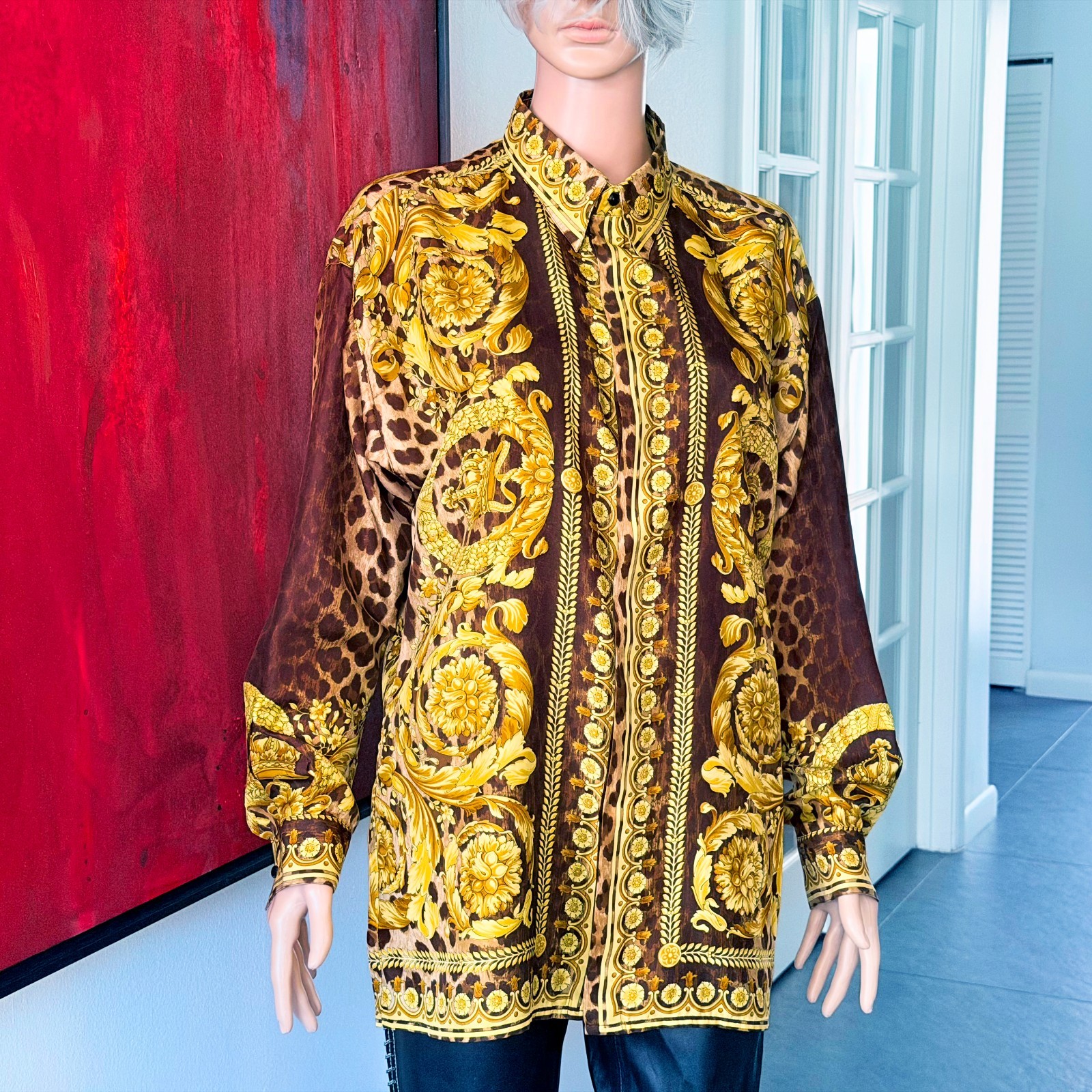 GIANNI VERSACE silk shirt Wild Baroque print from S/S 1992