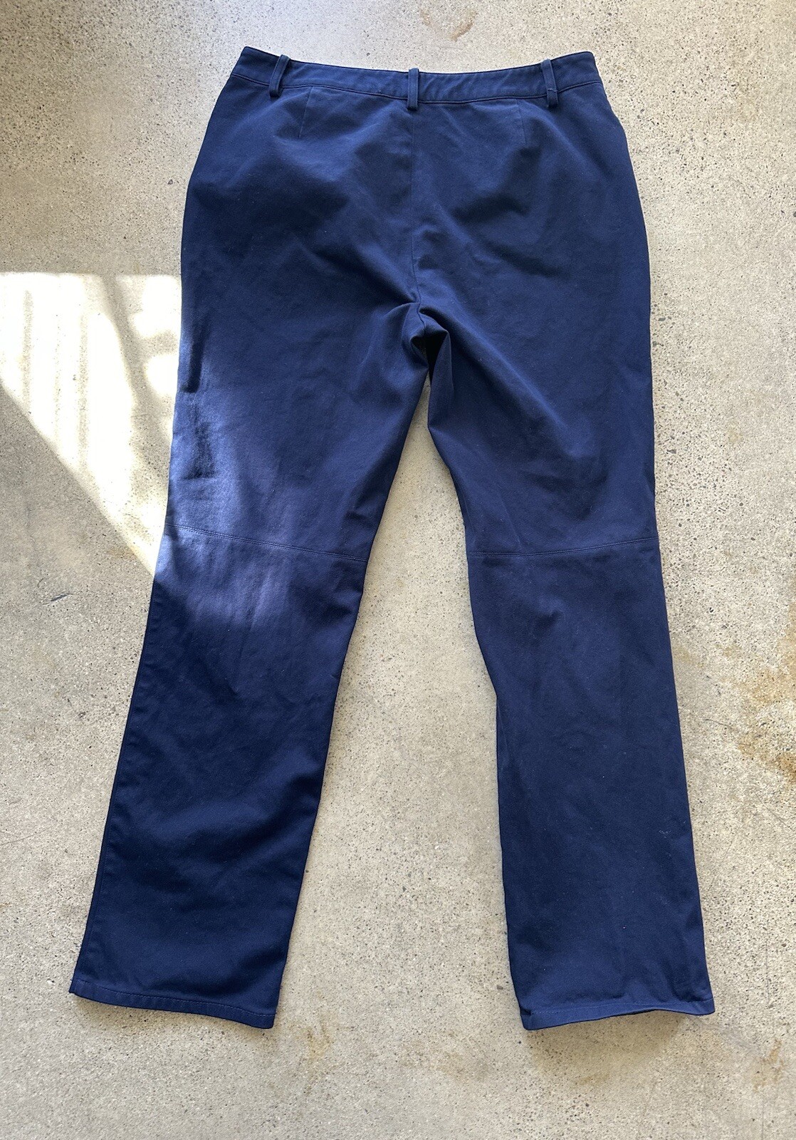 Vintage Polo Ralph Lauren Navy Blue Cotton & Elastane Metal Button Pants Sz 10