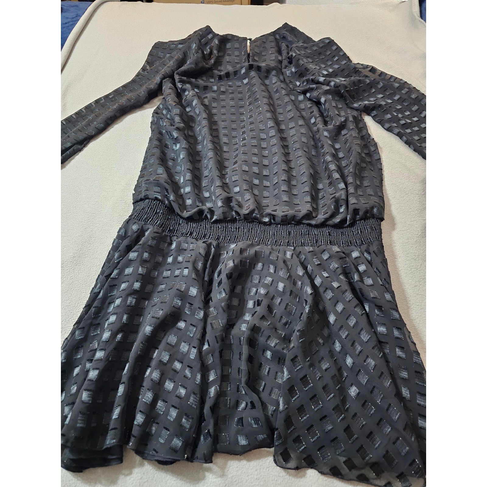 Vintage 1980s Siasia New York dress Size 18 black casual formal classy winter