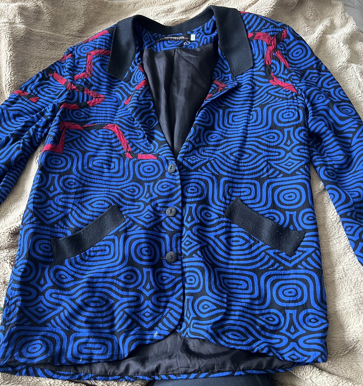 canvasbacks lutton horsfield Large Vintage Blazer Fun Blue Design