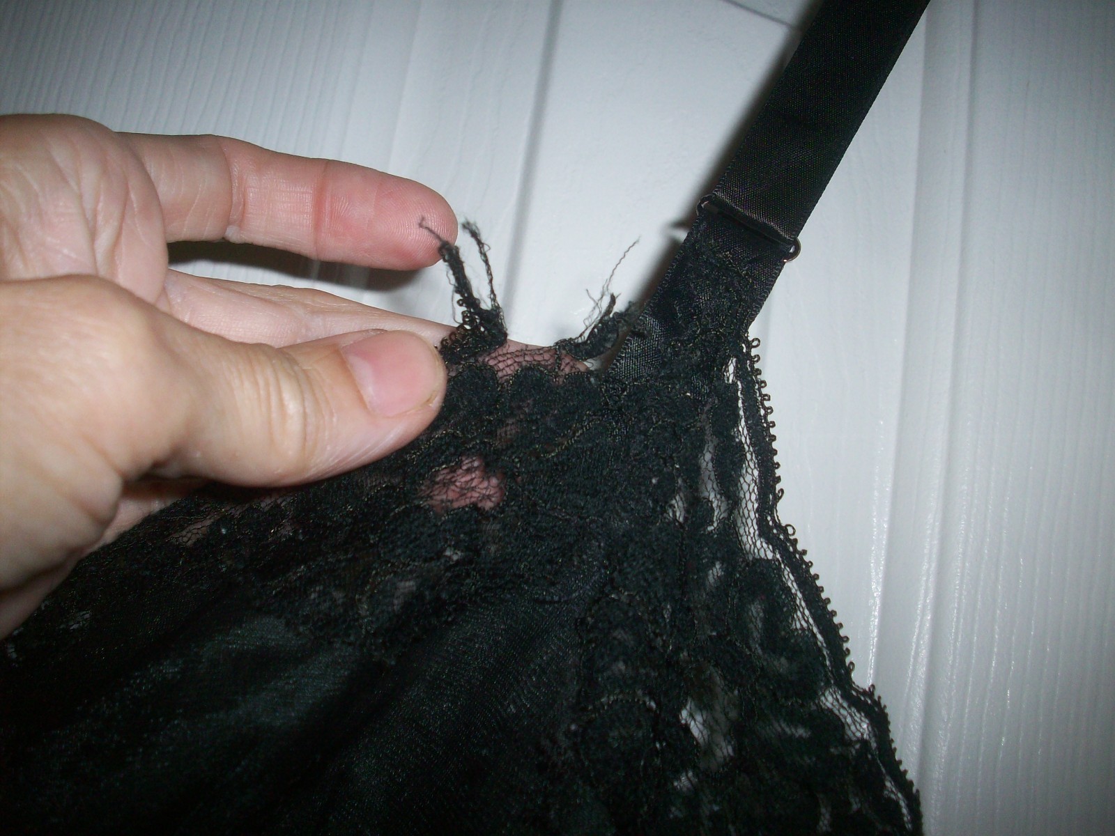 Vintage Black Lace Full Slip Dress Size 34 Nylon Embroidered Nightgown, No Tags
