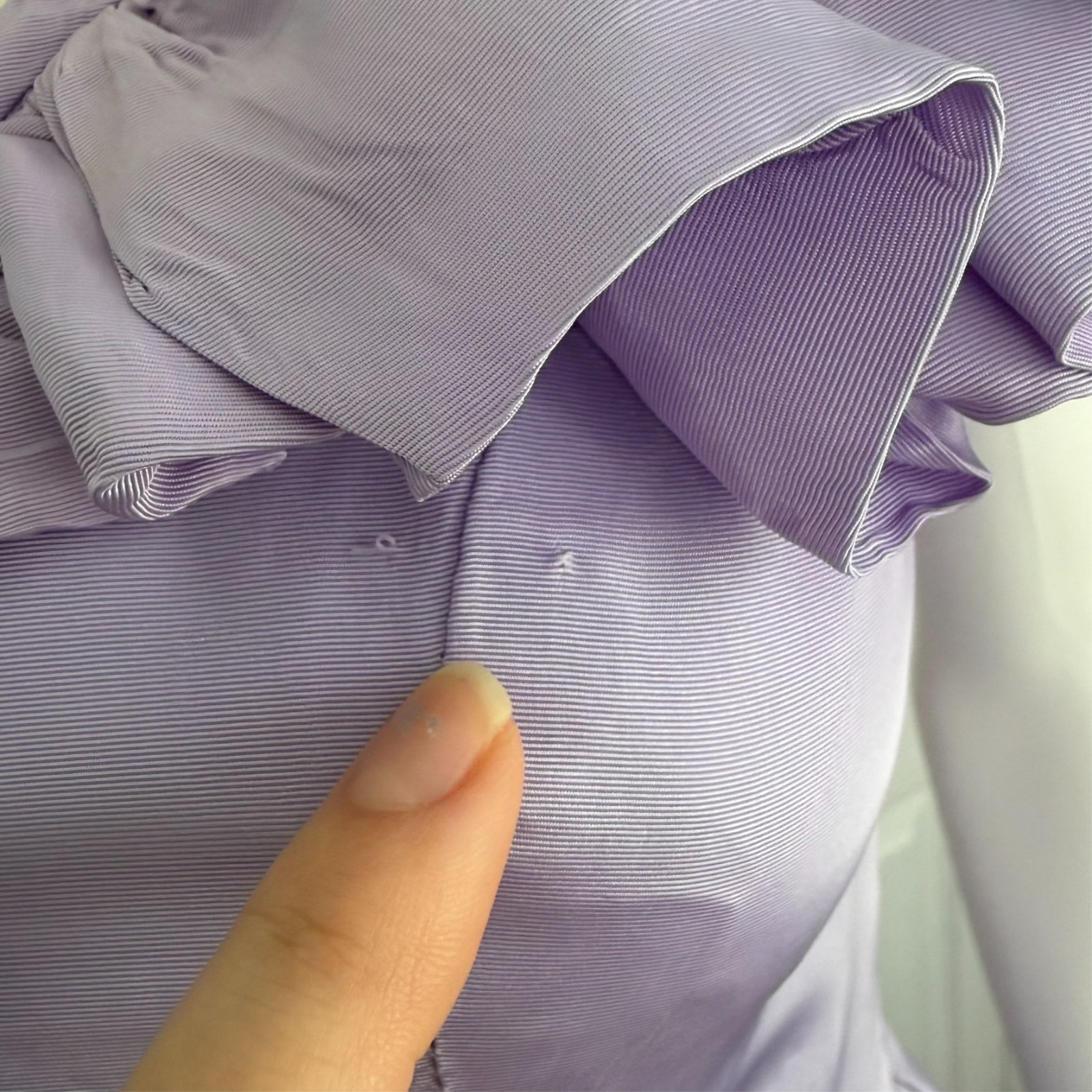vintage 70s or 80s light purple lilac bodice dress