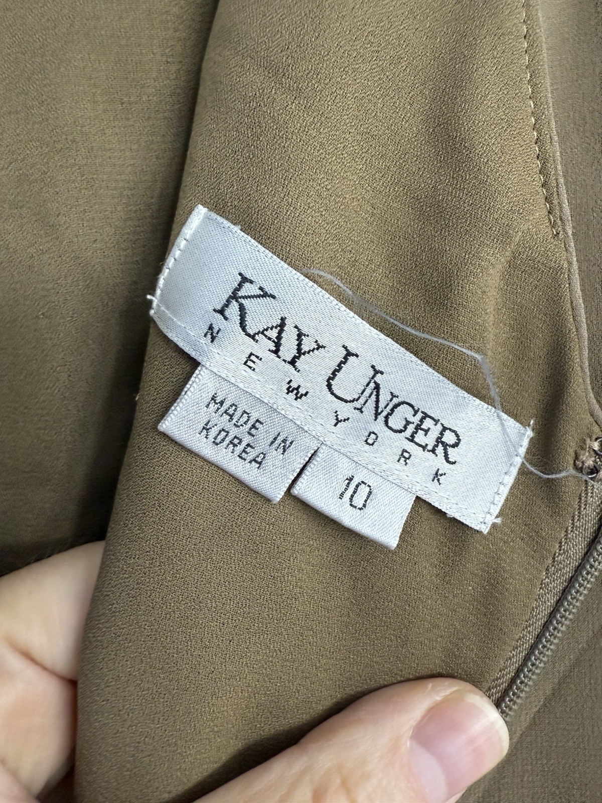 Vintage 1980s Kay Unger Silk Dress, size 10