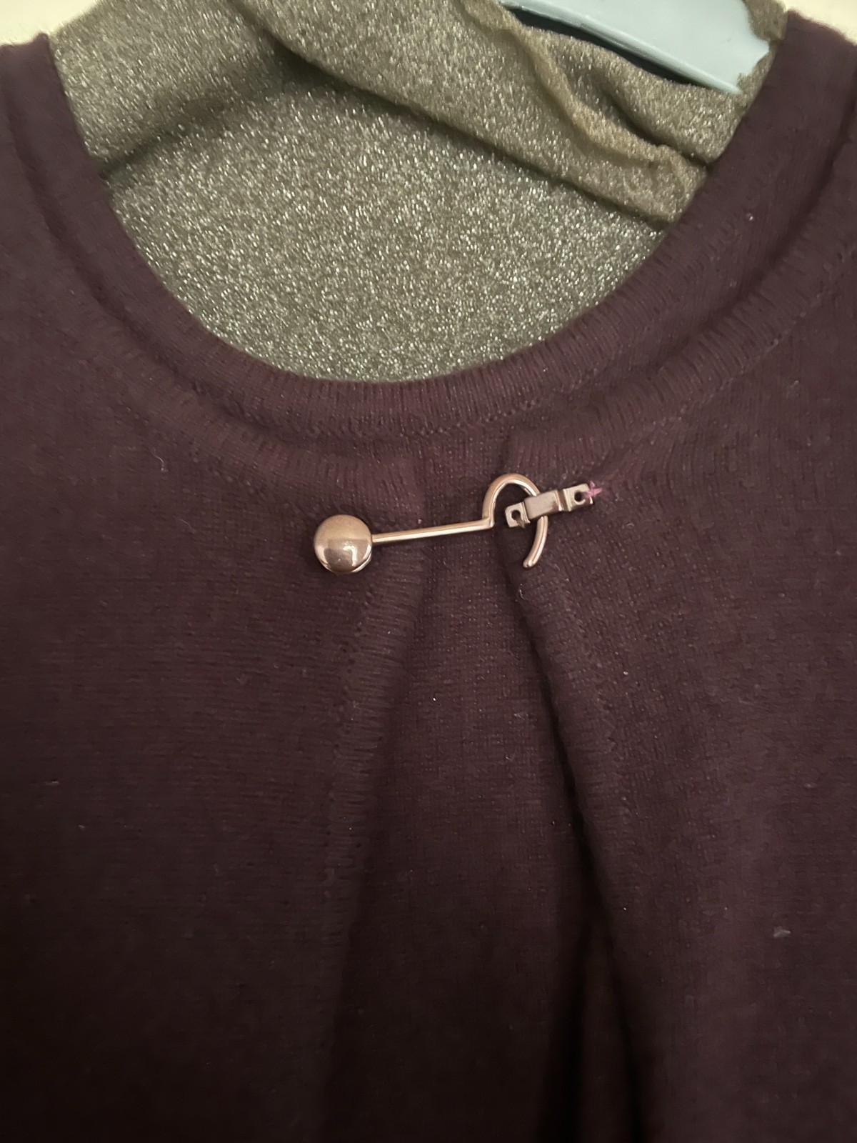 Hermès Vintage Plum Cashmere Sweater Set Vintage Late 90s/Early 00s Hook Closure