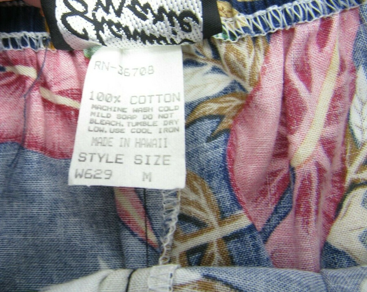 Vtg Shannon Marie Hawaiian Floral Shorts Hibiscus Flowers USA Hawaii High Waist
