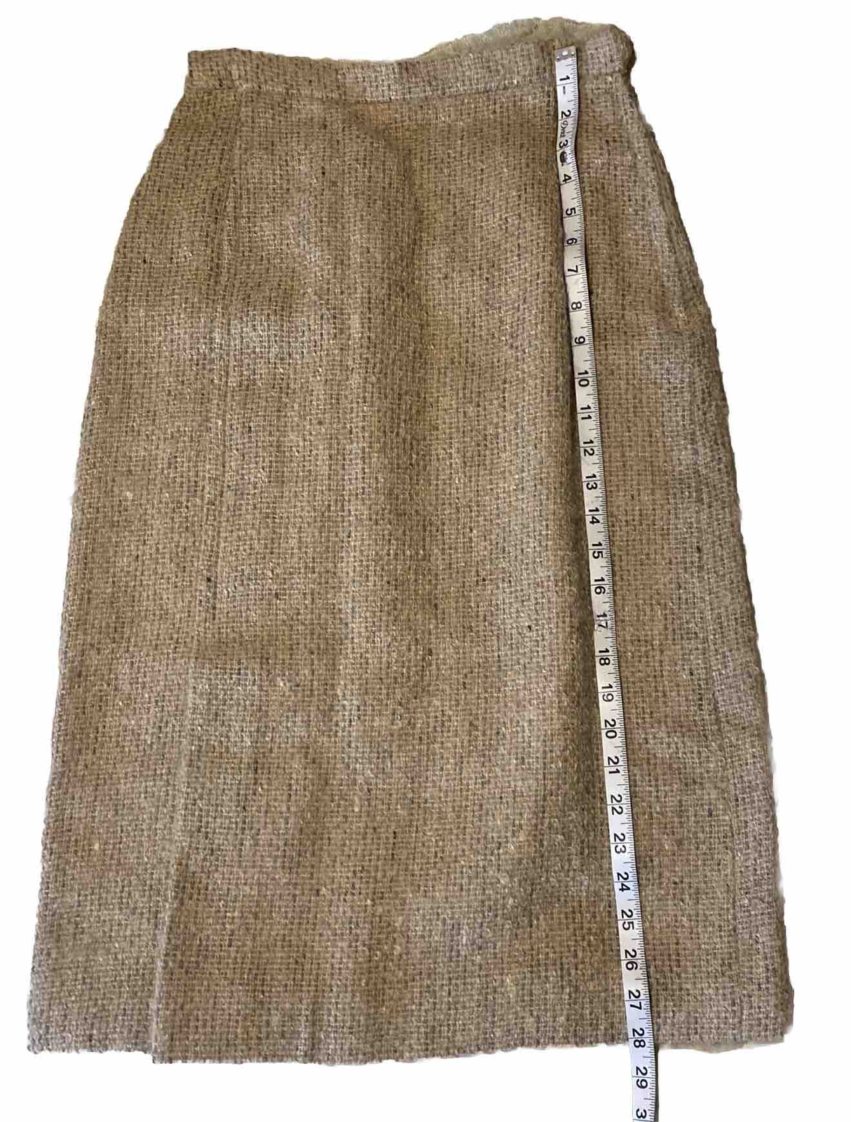 VTG Donegal Design Womens 2-Pc Mohair Wool Lined Skirt & Vest Hand Woven Ireland