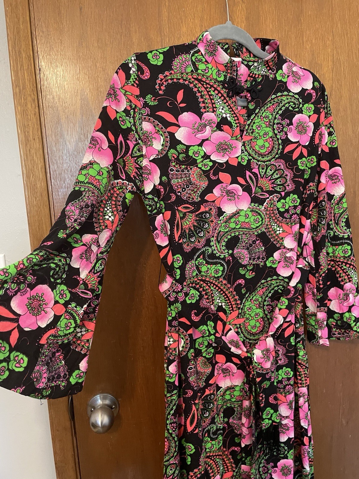 Betty Bone 70s Vintage Maxi Dress Neons Hippy No Size See Measurements