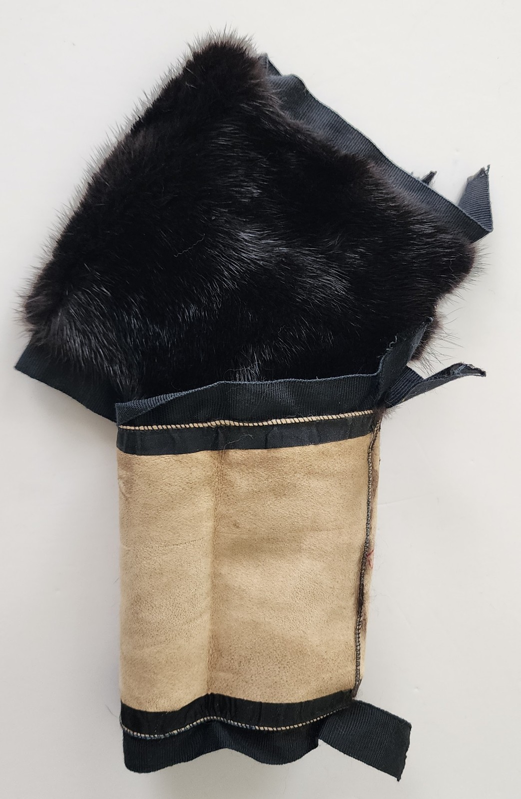Luxury Dark Mahogany Mink Fur Cuff Set Pair Coat Sleeve Trim Panels