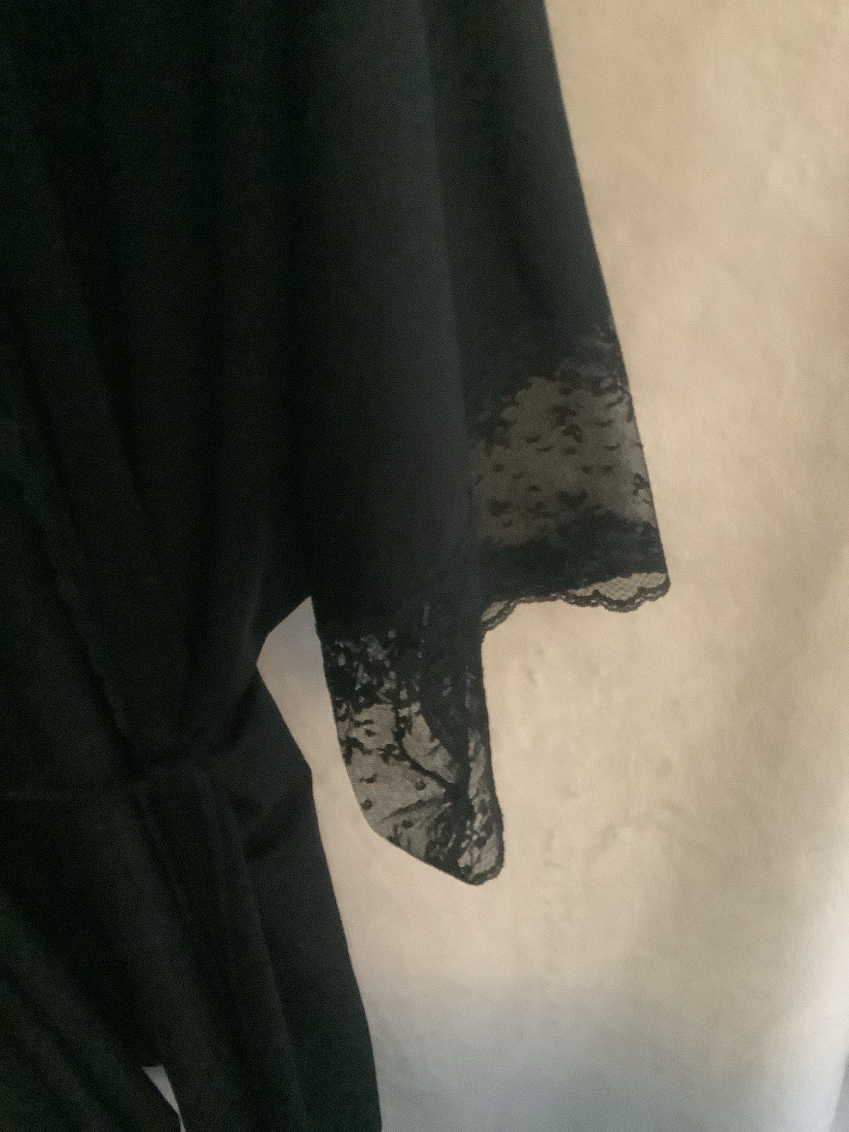 Ralph Montenegro Lingere Peignoir Black Lace Baby Doll Nighty And Robe Sz SM