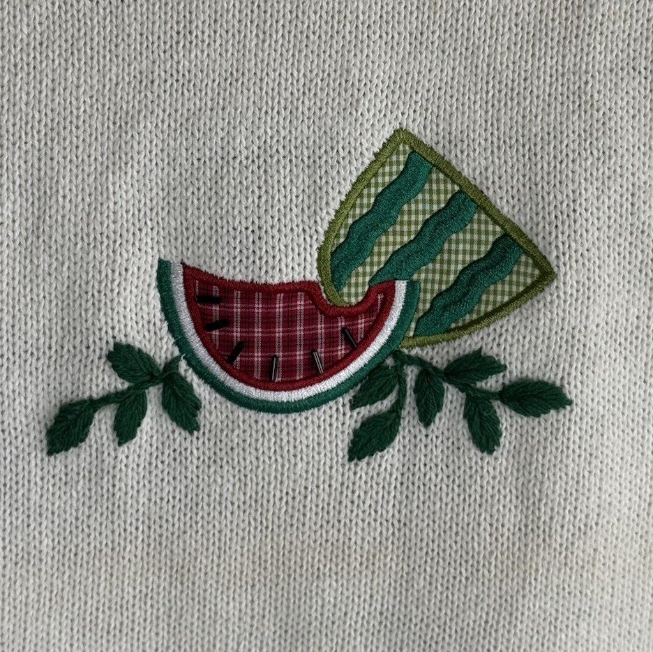 VTG 90’s Mandal Bay Knit Sweater Vest Size XL Teddy Bear Watermelon Cottagecore