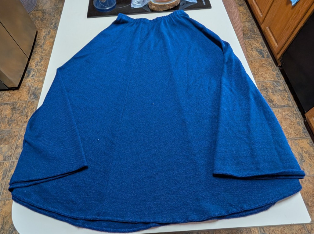 Vivanti Vintage 80s Sweater Skirt Set Blue Royal Size 8