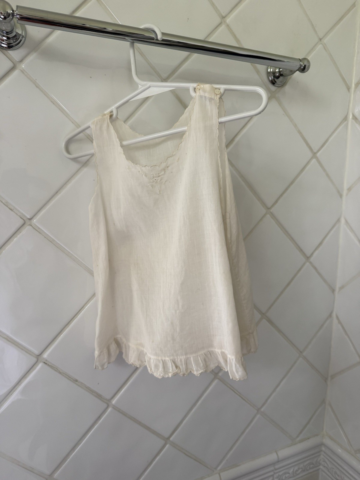Vintage antique child’s cotton corset cover possibly circa 1890s–1910’s