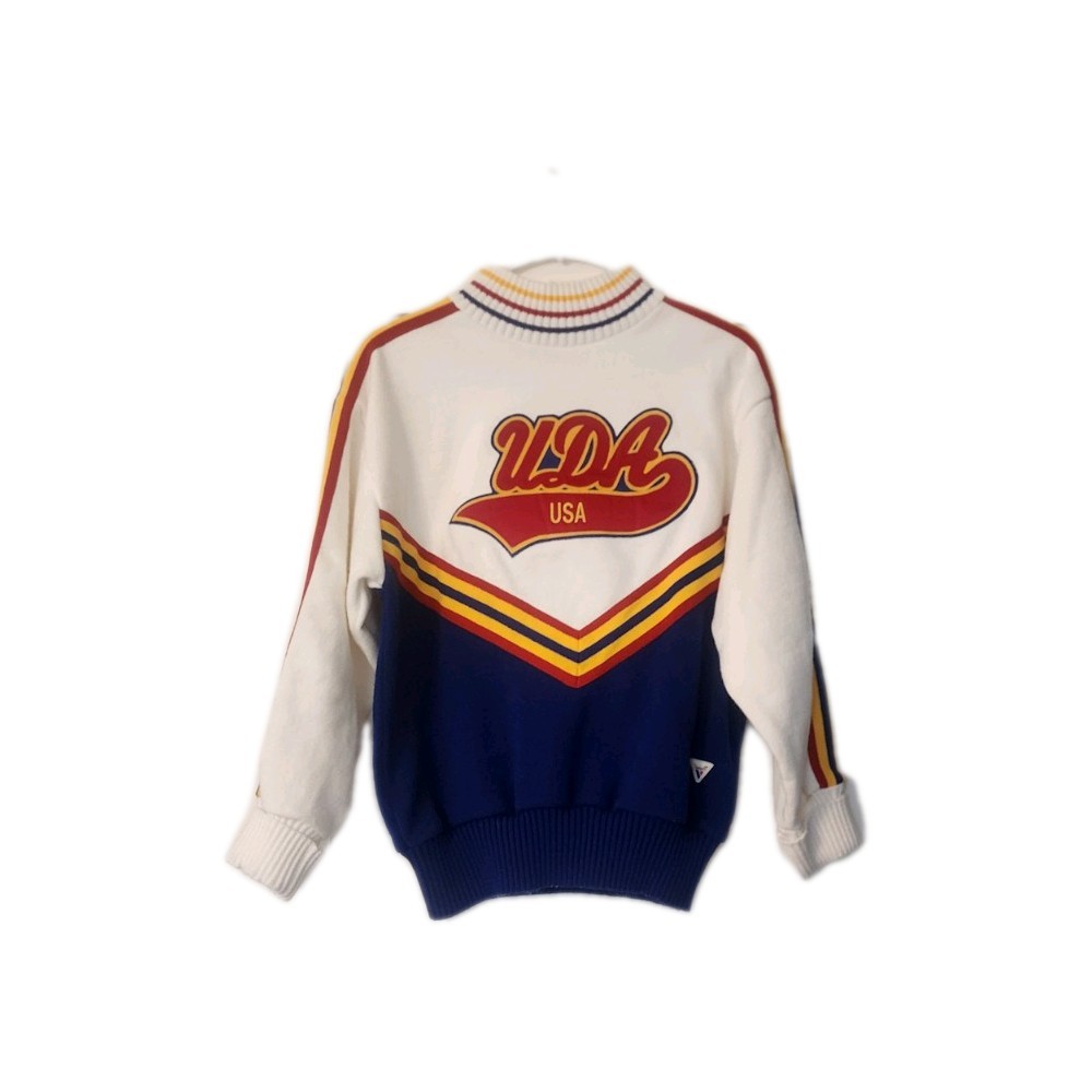 Vintage UDA 1980’s Varsity Spirit Fashions Cheerleader Sweater Made USA Sz 36/M