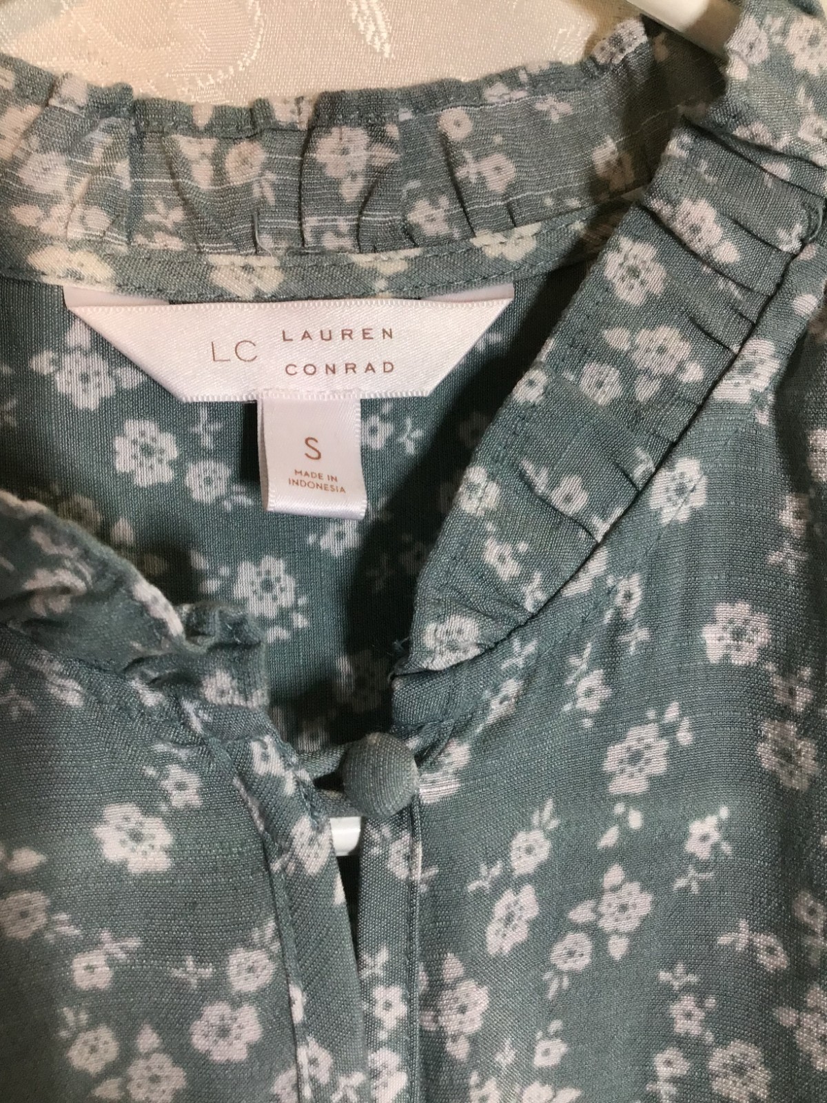 Vintage Loran Conrad Grandmacore Blouse,Size-Small, 3/4 Button Up,