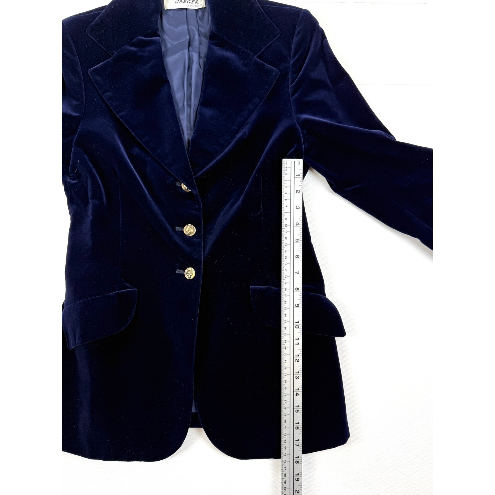 Jaeger Navy Velvet Blazer & Hobbs London Mustard Skirt | Vintage Chic #1721/2