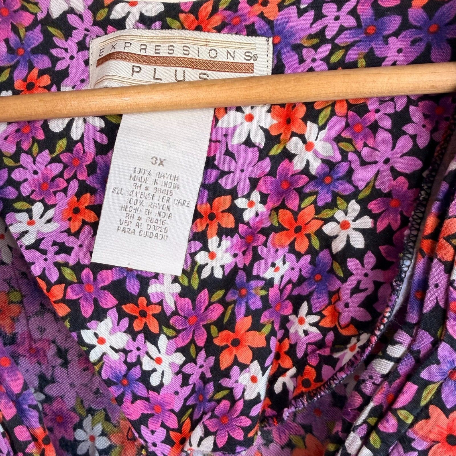 Vintage 1990s Expressions Plus Floral Print Button Front Romper