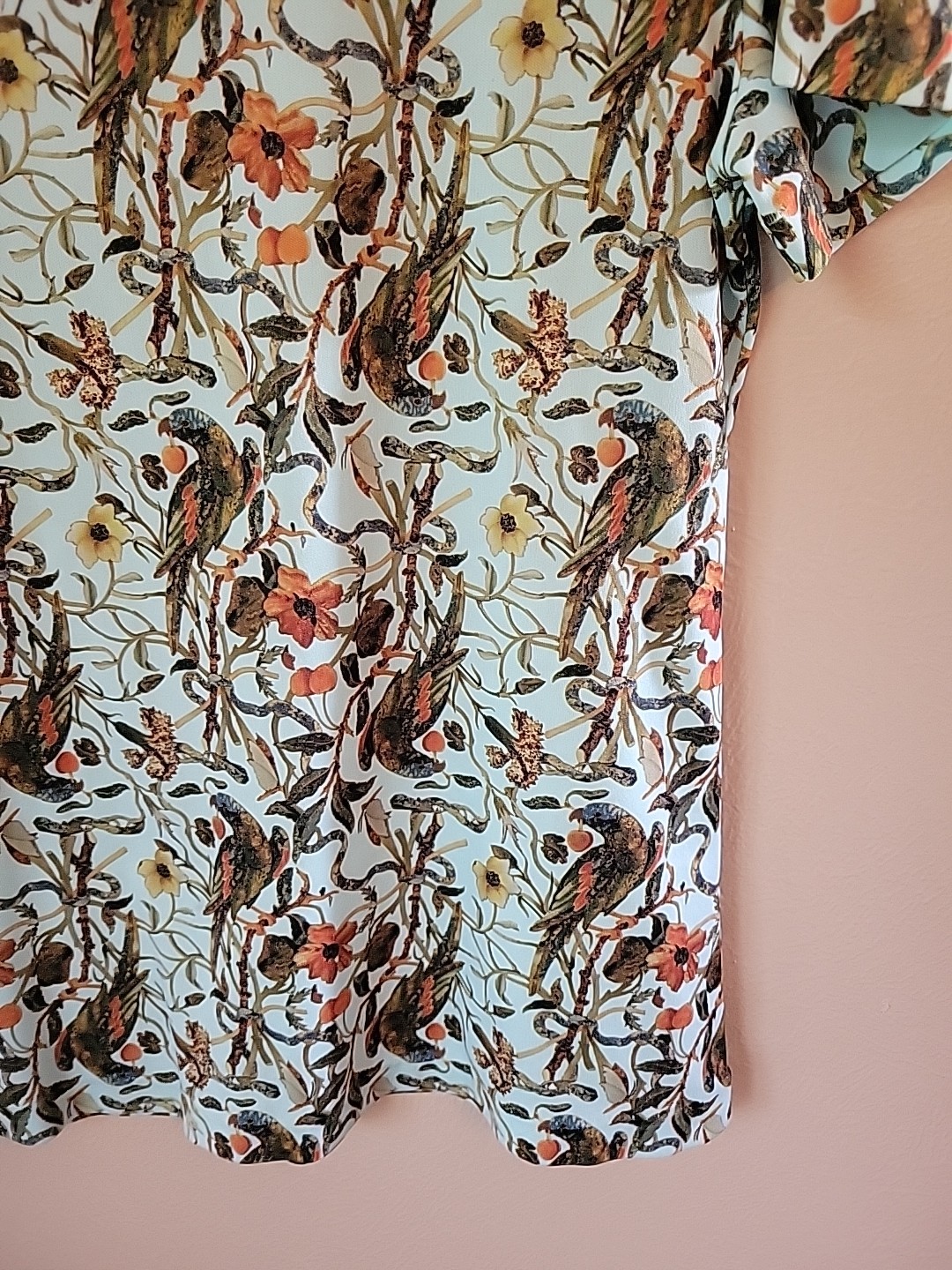 Vintage Lucky Tops By L&K Birds Flowers Parrot 1970s Women’s Small Tropical Boho
