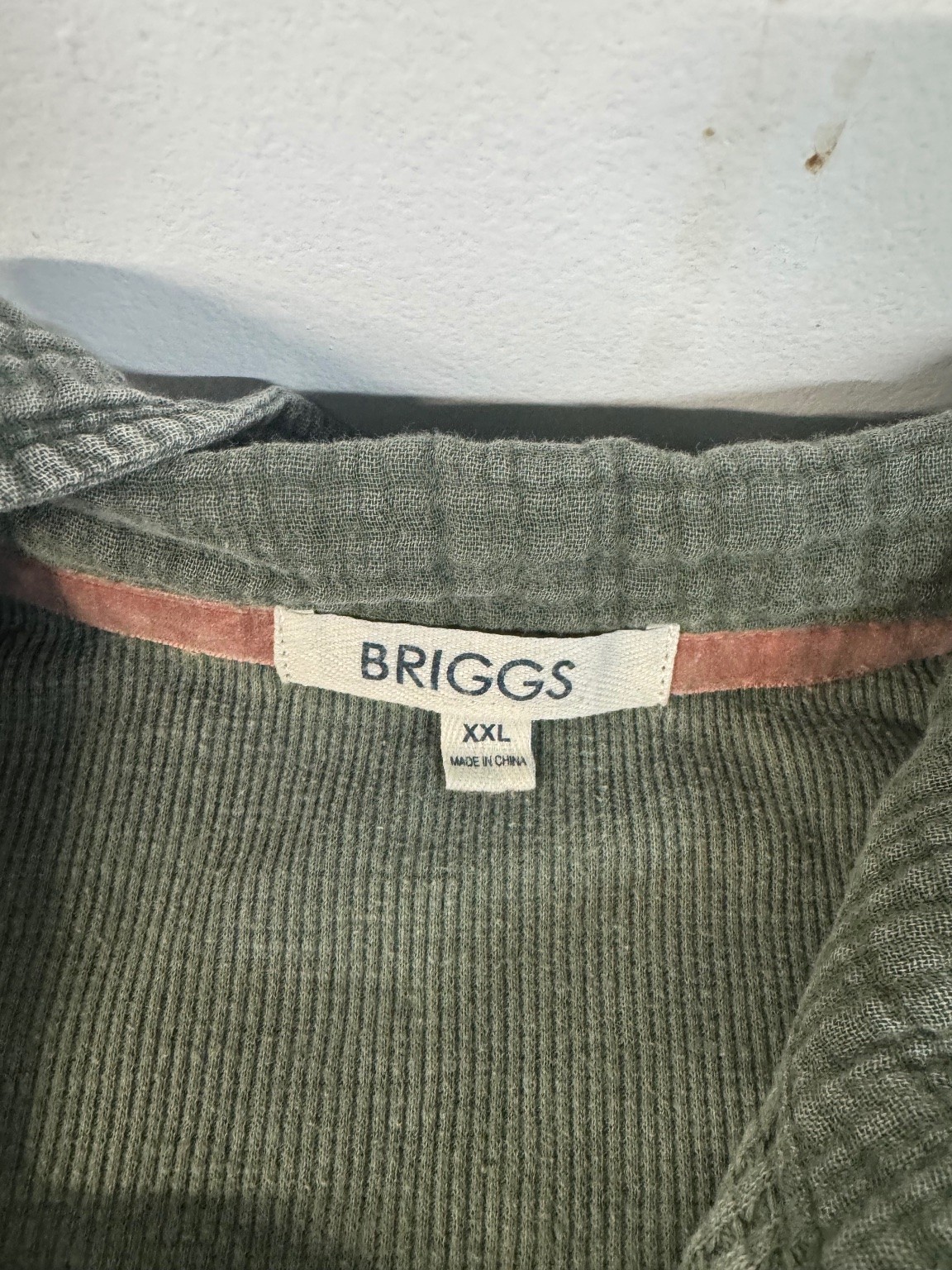 1951 BRIGGS Waffle Knit Button-Up Shirt XXL Green Shacket Casual Top