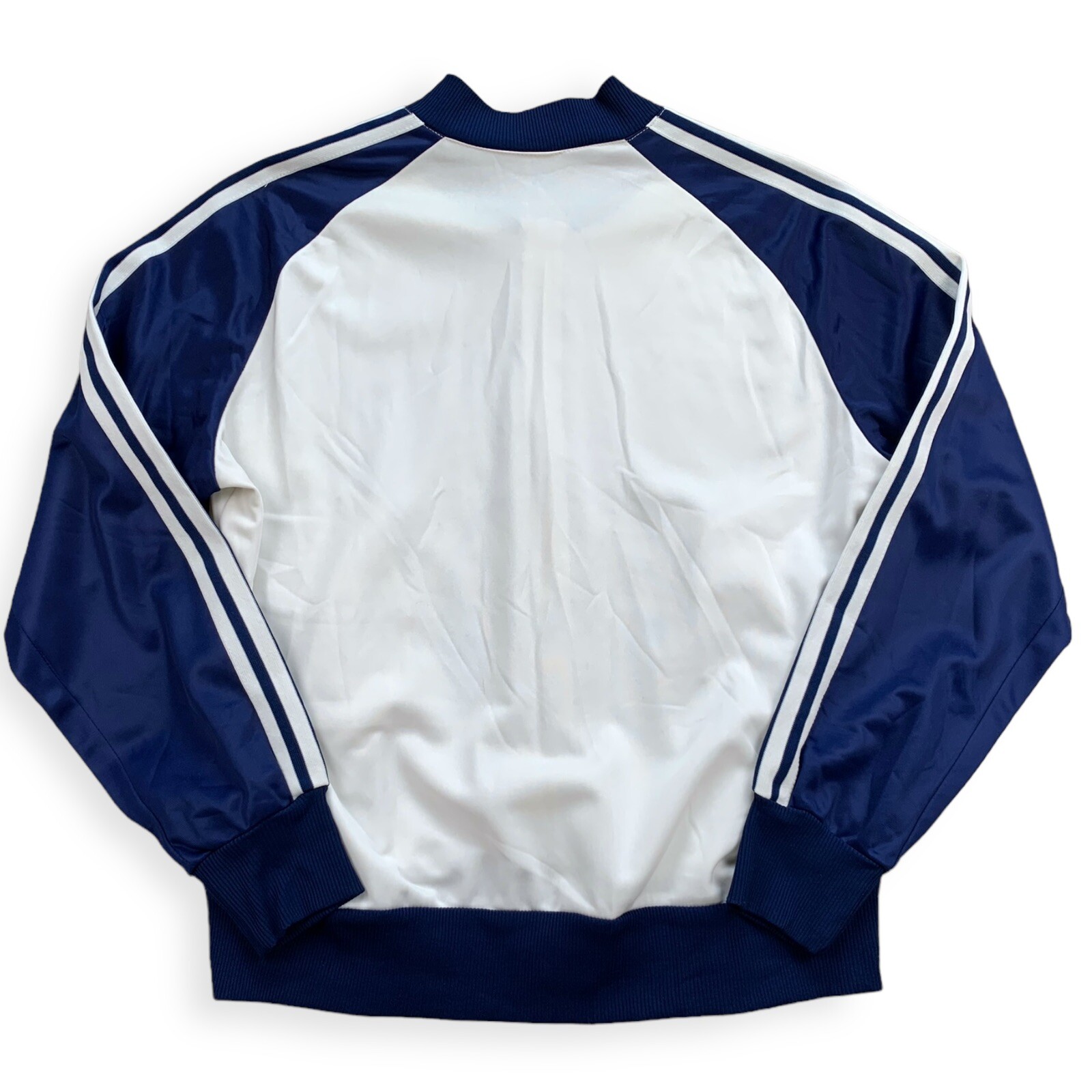 Adidas vintage jacket size 42 L womens 80s track jacket white blue old school AJ7