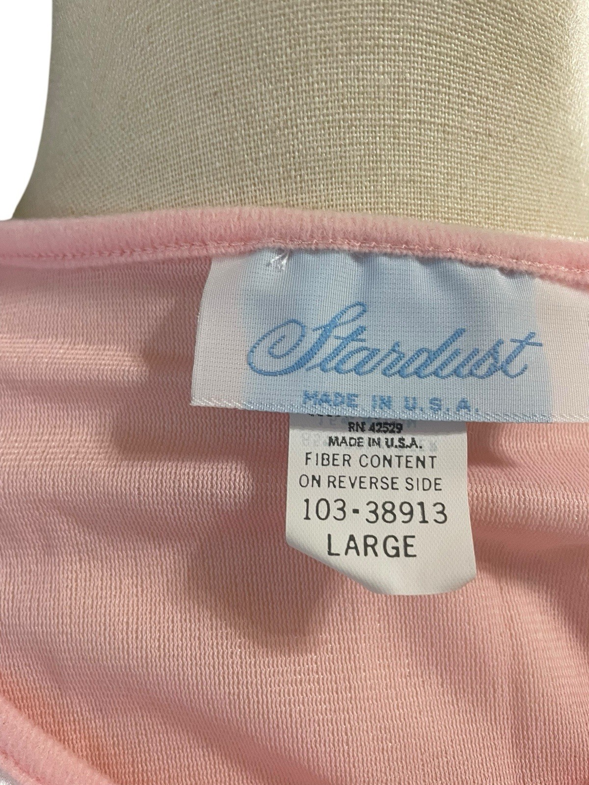 Vintage Stardust Pink Nightgown Large South West Embroidery Lace Long Sleeve New