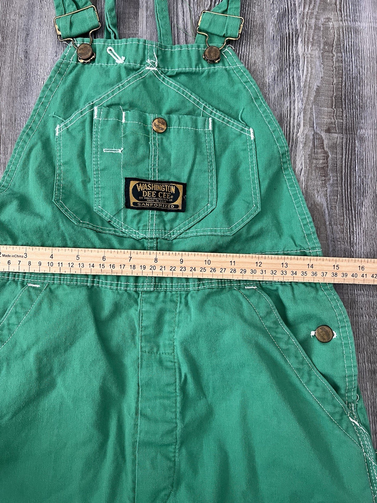 VTG 70s Washington Dee Cee Sanforized USA Made Overalls Green