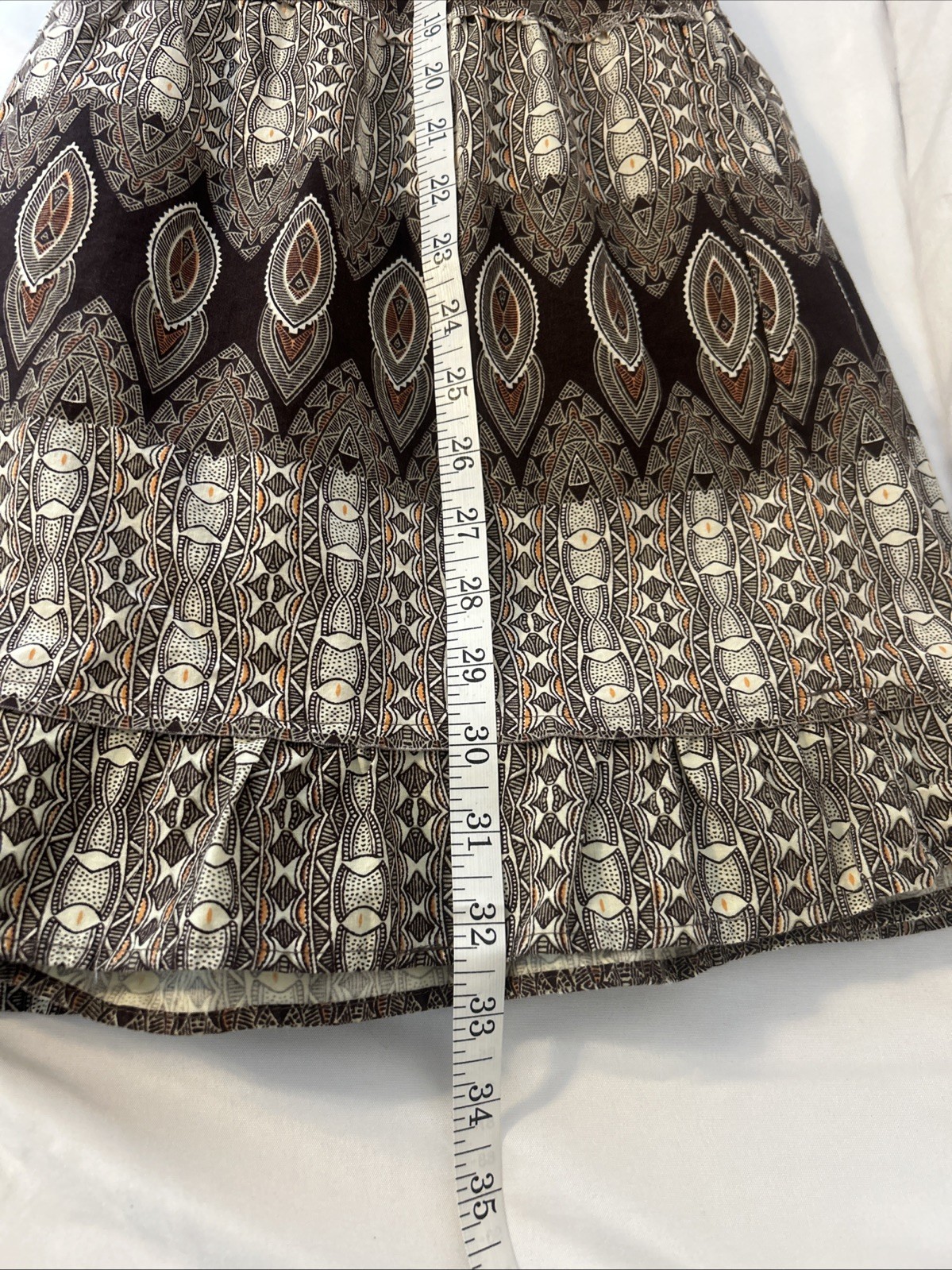 Vintage Esmeralda Fashions Southwestern Print Tiered Midi Skirt Size-M.