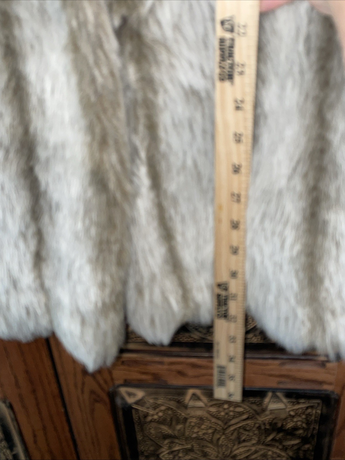 Vintage Blair Fur Coat Womens Size Extra Large Taupe/ Tan Faux Fur @1625