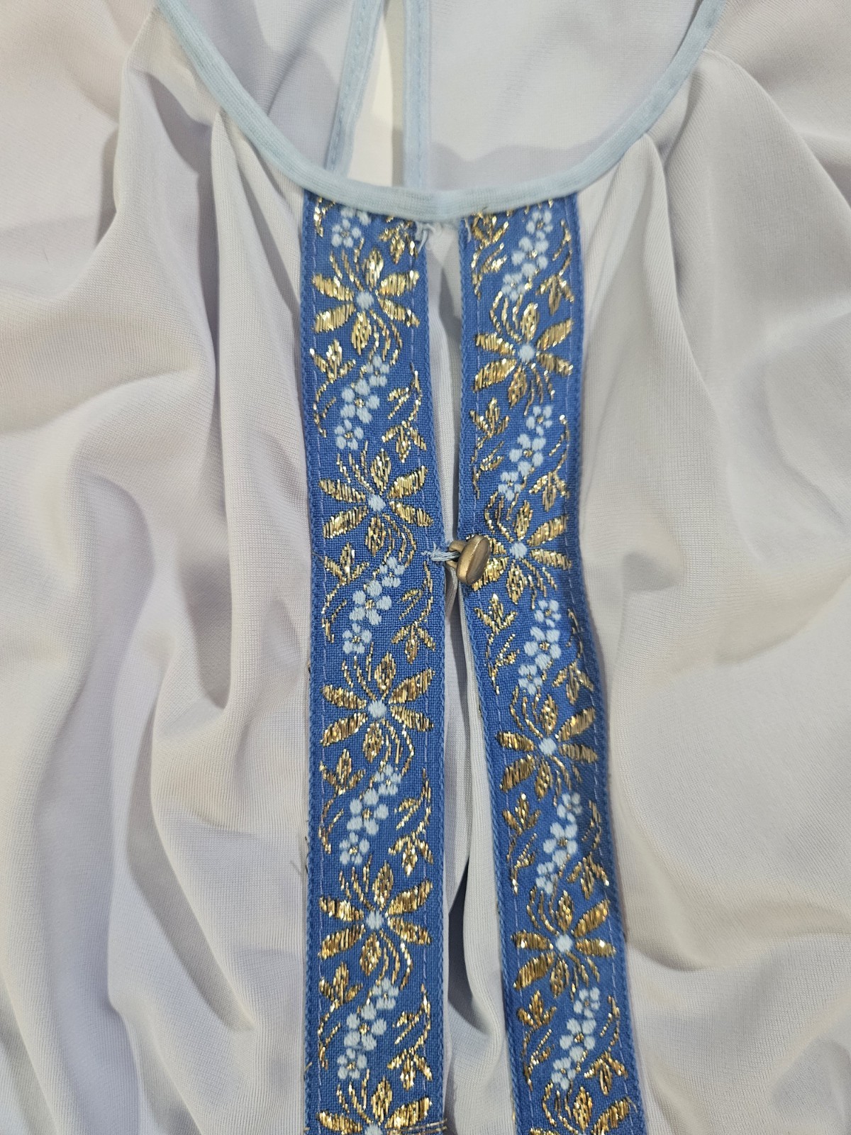 Vintage Nylon Peignoir Set Nightgown & Robe Lorraine L Blue 2 Tone rare style