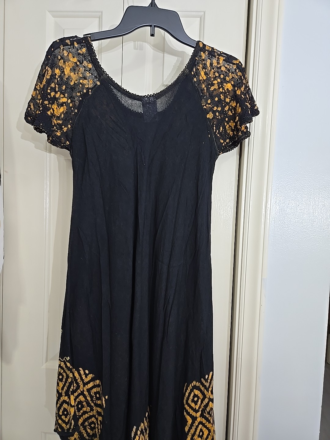 Beautiful Royal Moda Dress Embroidered Boho Size M/L SEE MEASUREMENTS VTG