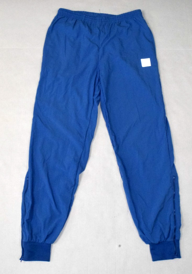Vintage Track Pants Pro Spirit Size S 90s Ocean Blue Nylon Ankle Zip