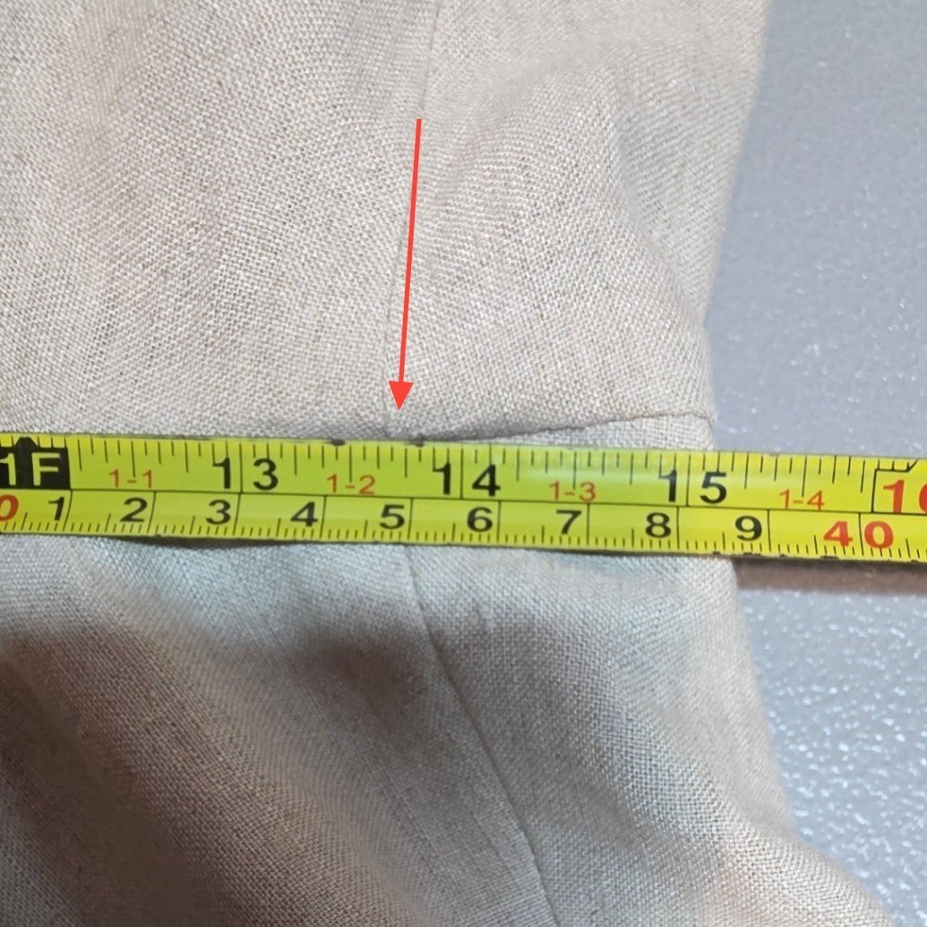 Eddie Bauer Women 16 Vintage 100% Linen High Rise Straight Leg Pants in Flax NWT