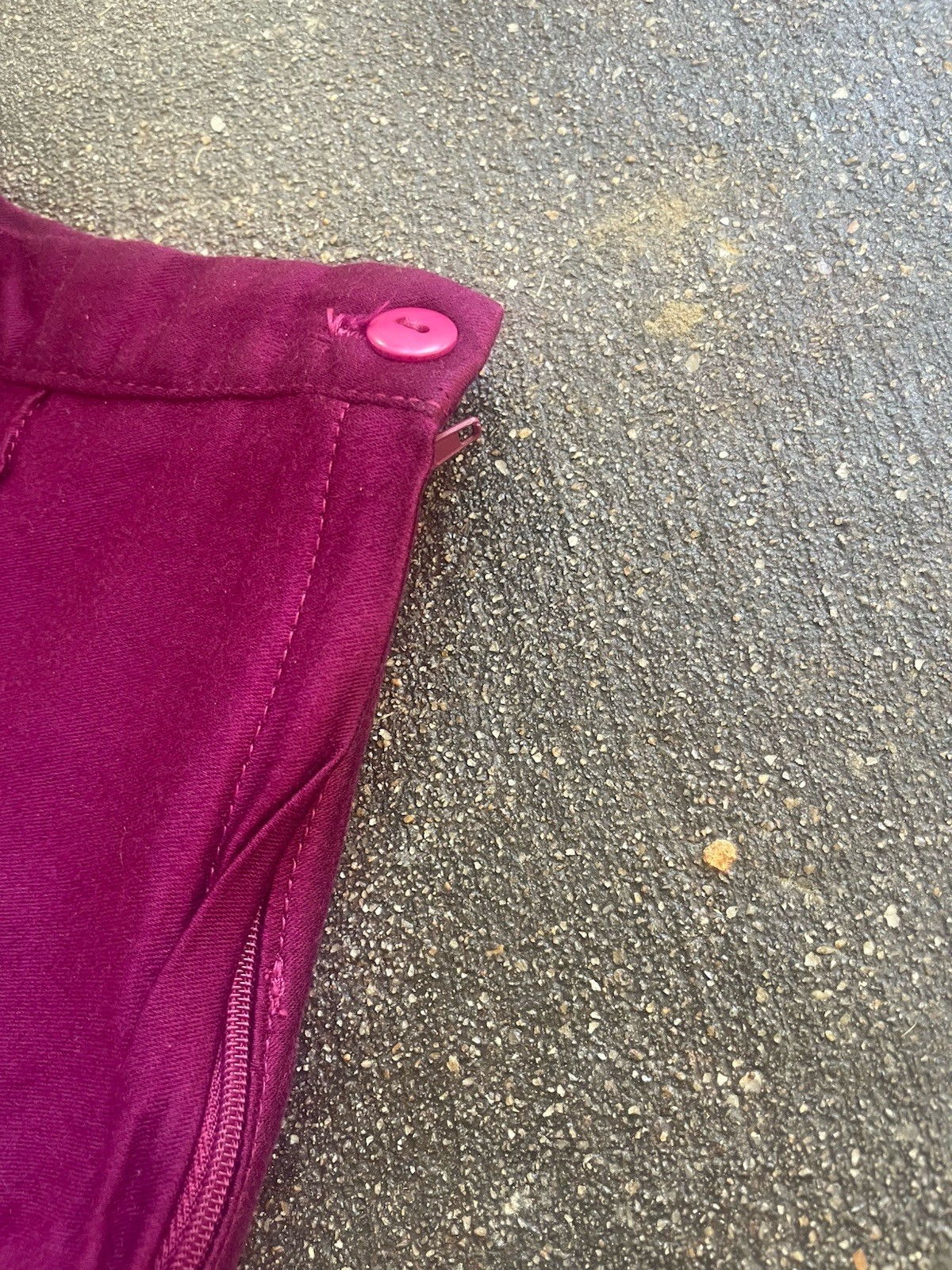 Vintage America XS Purple Plum Stirrup Pants Zipper Button Closure
