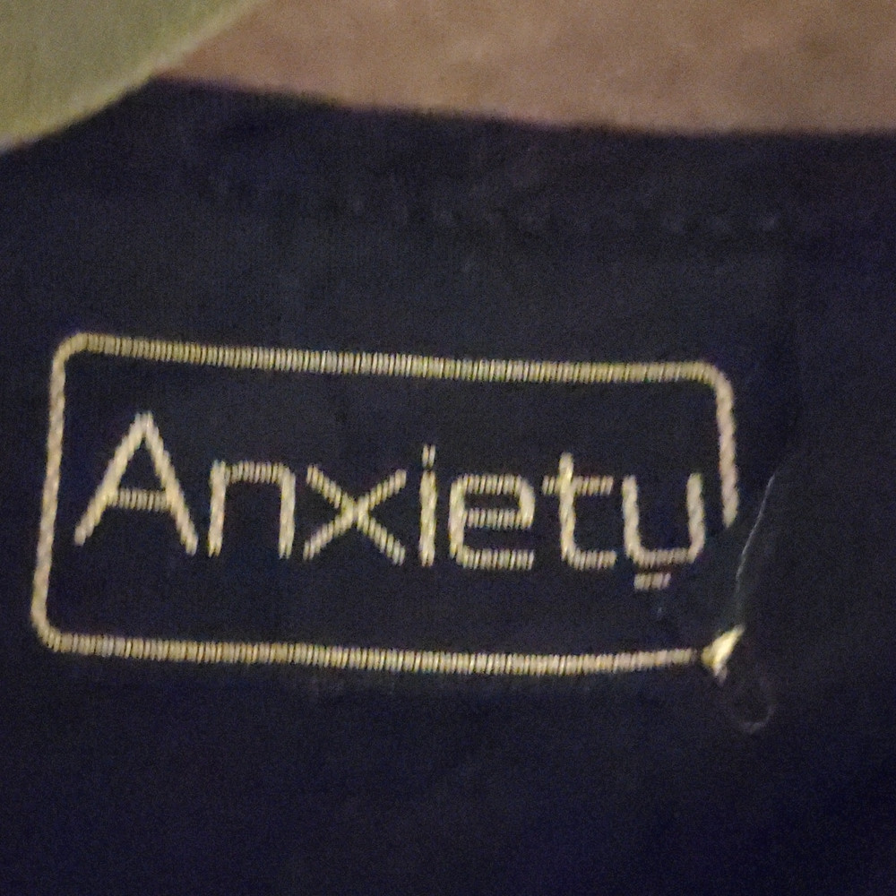 Anxiety black vintage vest with beaded details