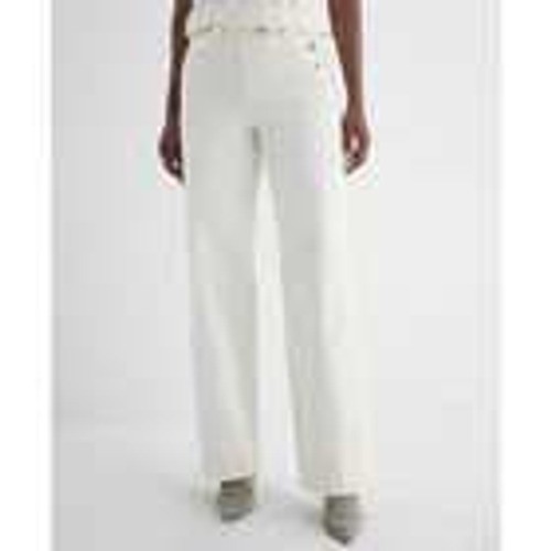 Express wide leg 12 long cream jean sailor old money classic preppy gold button