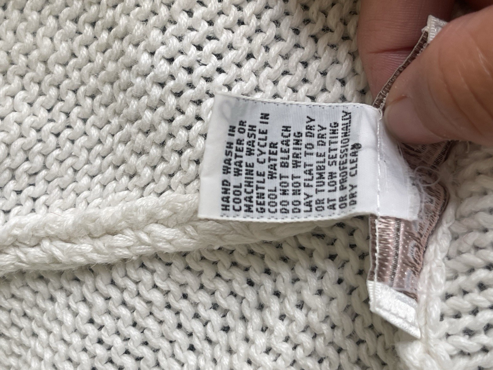 VTG Sugar Co. Ltd. Patchwork Cable Knit Hoodie Sweater In White Sz M