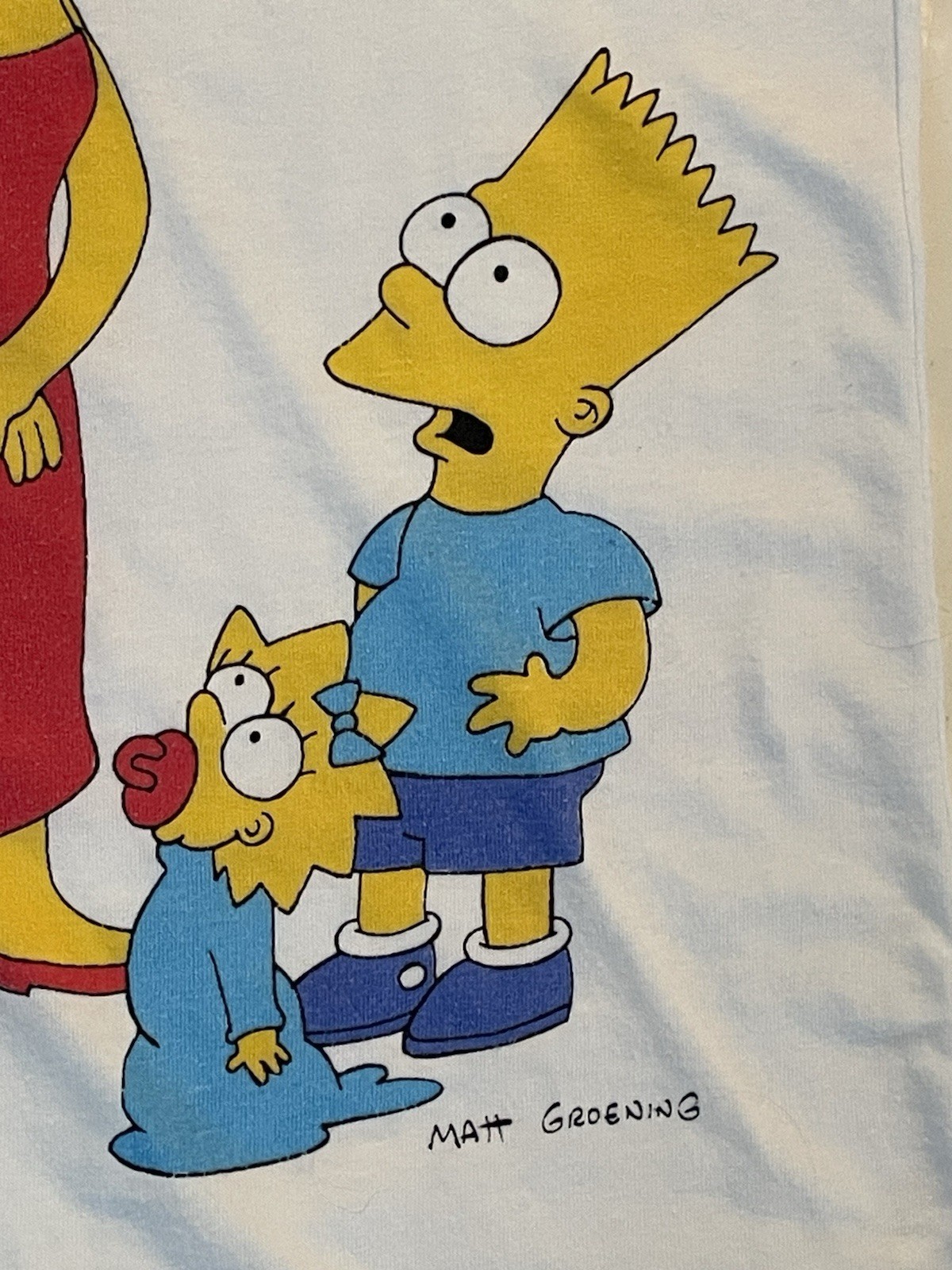 Vintage 1990 SINGLE STITCH The Simpsons Flirts Christmas Graphic T Shirt RARE