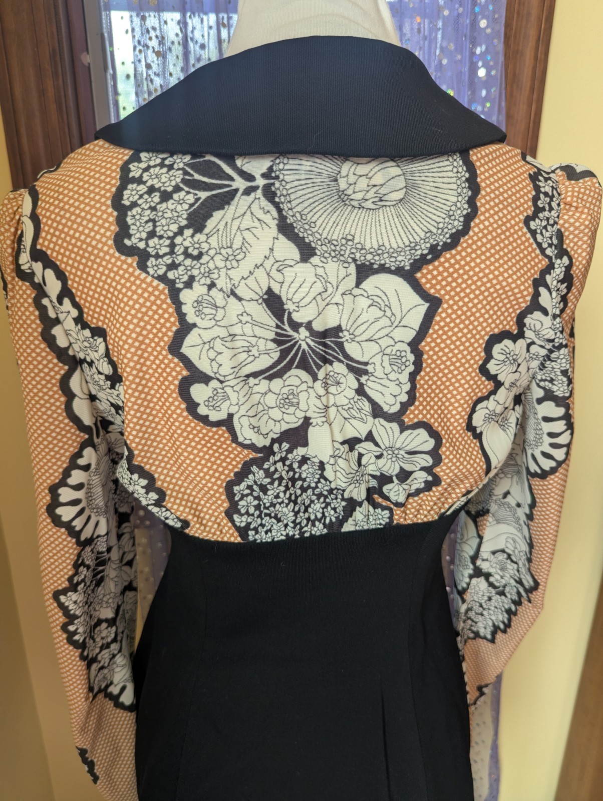 Vintage 70’s Young Innocent By Arpeja Psychedelic Black Mini Dress Size 11 Small