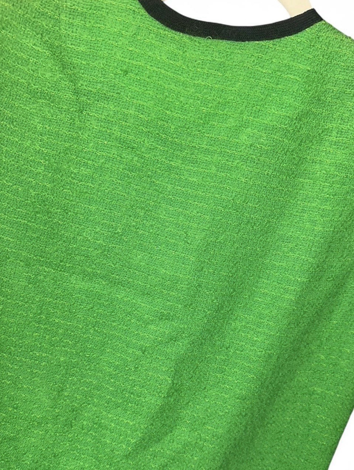 Vintage 1960s Bright Green And Black Button Down Mod Dress By Youth Guild Of NY