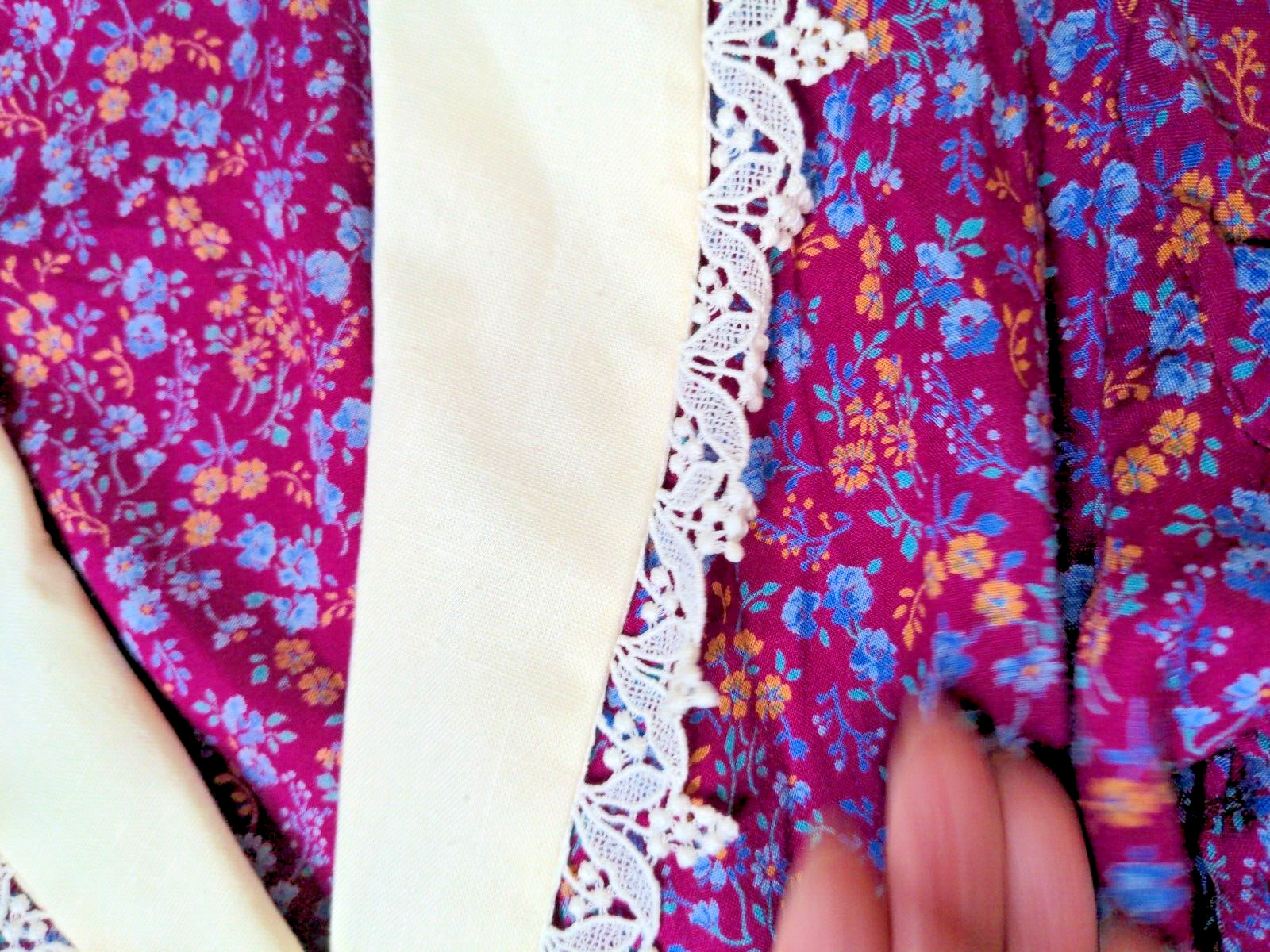 NOS Y2K JSJ Size 10 Secretary Cottagecore Prairie Ditsy Maroon Floral Midi Dress