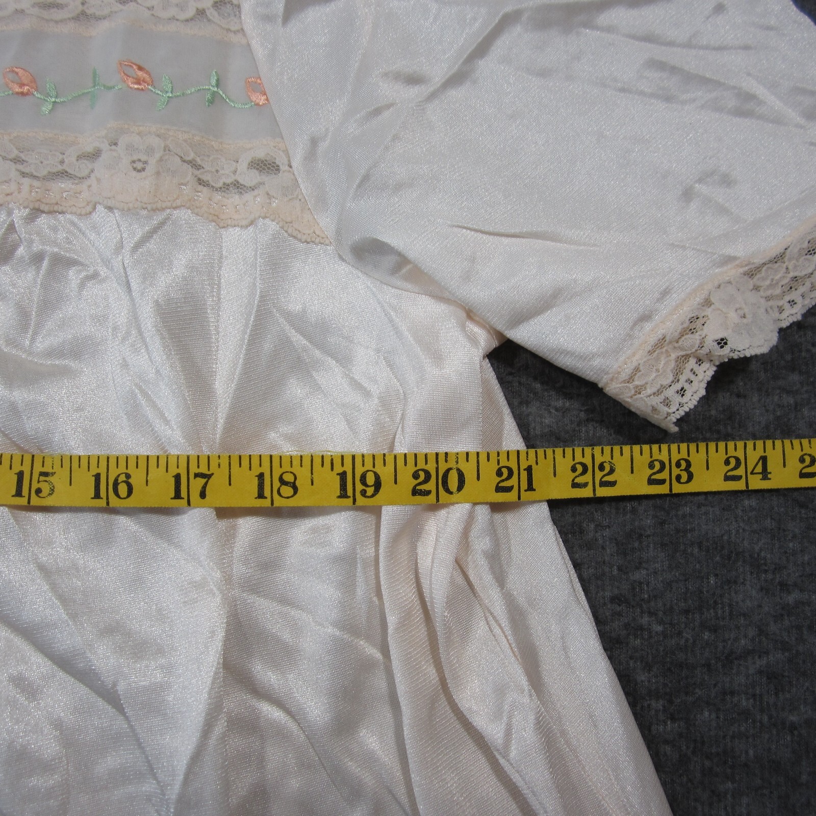 Vtg Vassarette Sleep Top 2XL Pink Floral Grandma Modest Cottagecore Sweet Silky