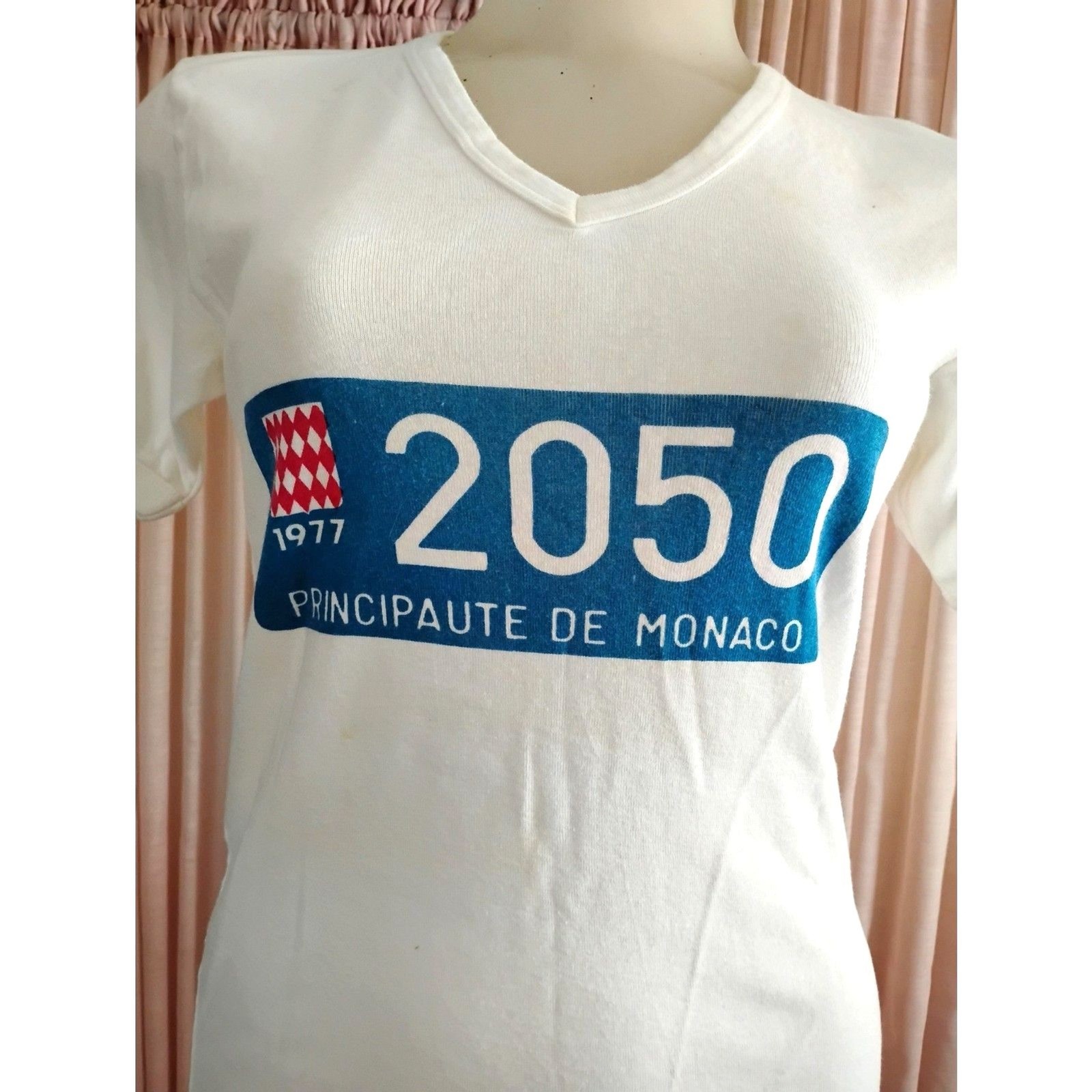 Vintage 1970s Women’s Monaco License Plate Graphic Tee