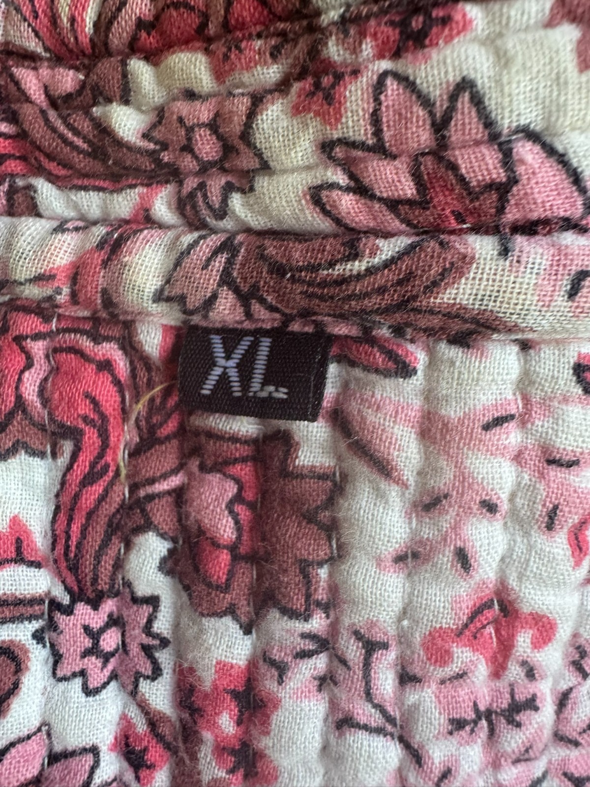 Vintage Patchwork Quilt Jacket Reversible Boho Artisan Kantha 40/42