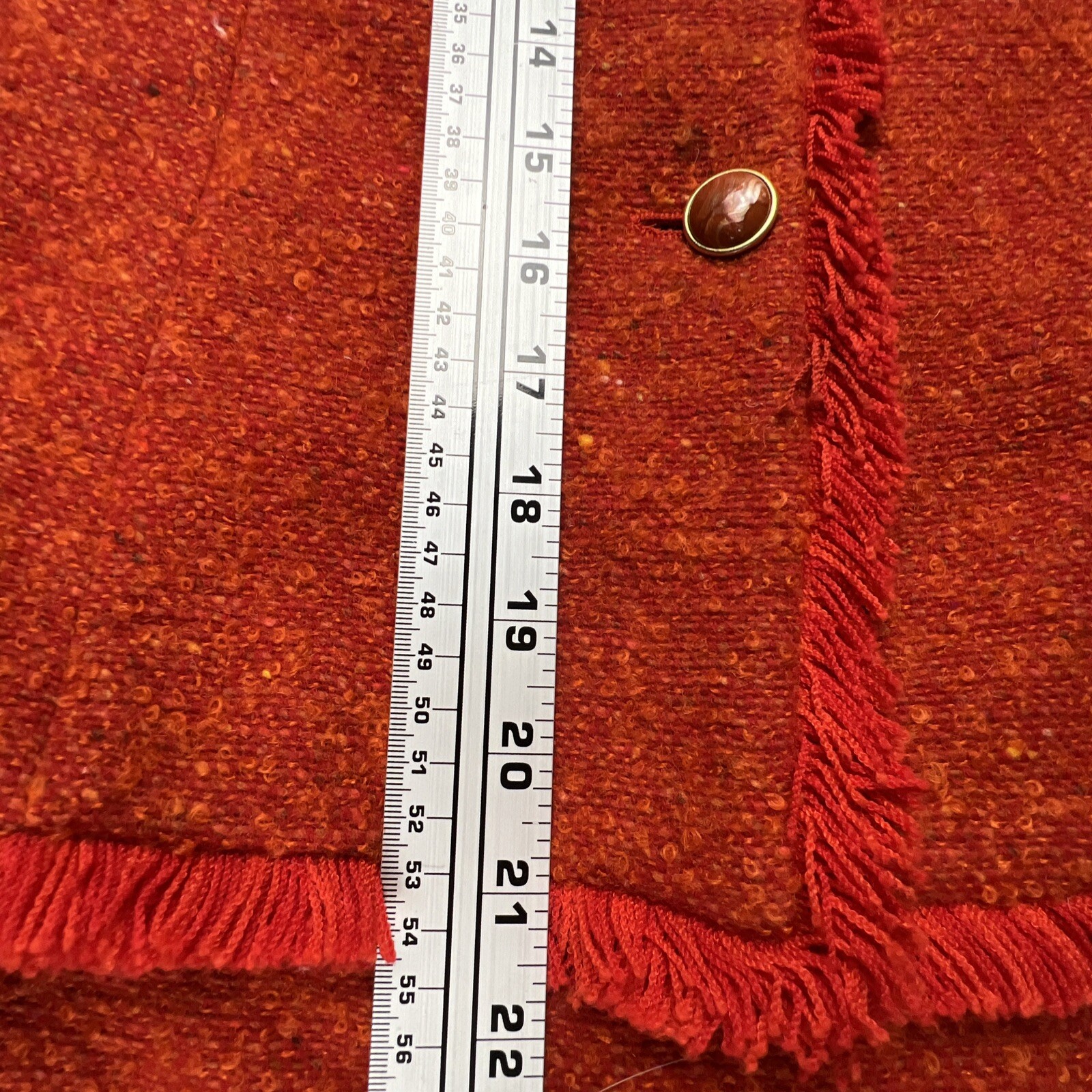 VTG Florine Wachter Bicci Skirt Suit Set Womens 12 Wool Mohair Red Jackie O